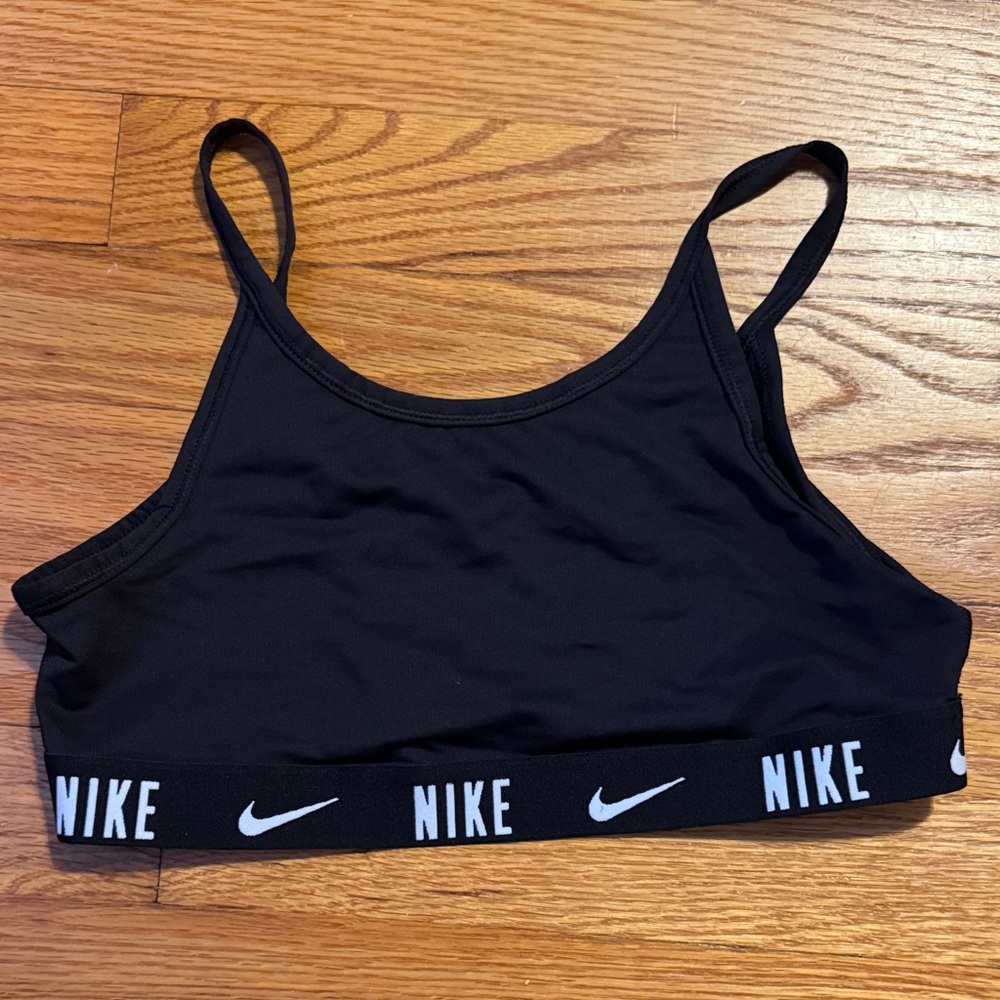 Nike Women's Black Sports Bra with Logo Band